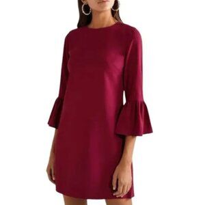 Alice + Olivia Coley Bell Sleeve A Line Mini Dress NWT in Bordeaux 2